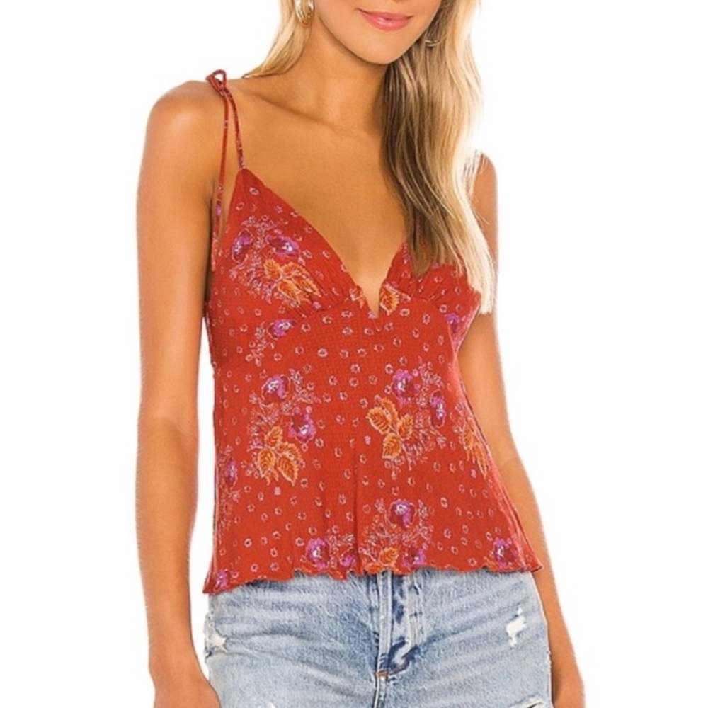 NWT Free People Intimately Float Away Printed Cami